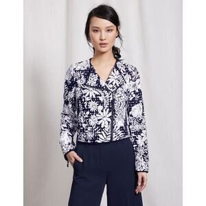 Boden Amelie Broderie Biker Jacket Women's Size 4